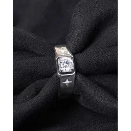 clara Men Sterling Silver Swiss Zirconia Star Solitaire Ring-picture-27