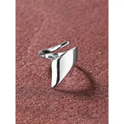 Clara Pure 92.5 Sterling Silver Designer Adjustable Thumb Band Finger Ring for Women & Girls-picture-45