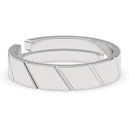 clara Real 925 Sterling Silver Twist Band Ring | Size Adjustable, Rhodium Plated | Gift for Men & Boys-picture-42