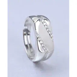 clara Sterling Silver American Diamond-Studded Band Ring-picture-47