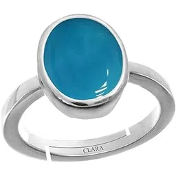 clara Turquoise Firoza 6.5cts or 7.25ratti Stone Silver Adjustable Ring for Women-picture-55