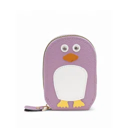 CLARABAE Men Purple & White Penguin Leather Zip Around Wallet-picture-17