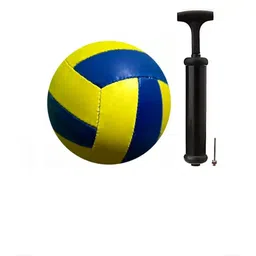 clark classiy yellow blue volleyball with air pump r22 Volleyball - Size: 4-picture-35