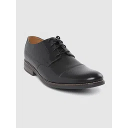 Clarks Men Black Solid Leather Formal Derbys-picture-19