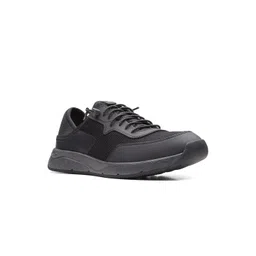 Clarks Men Black Woven Design Sneakers-picture-26
