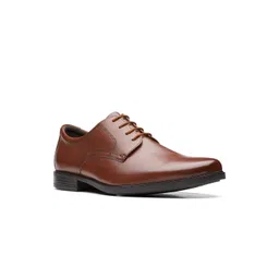 Clarks Men Brown Solid Leather Derbys Shoes image 1