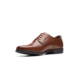 Clarks Men Brown Solid Leather Derbys Shoes image 2