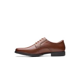 Clarks Men Brown Solid Leather Derbys Shoes image 4