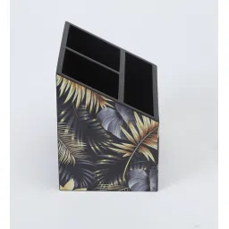 clasicraft Brown Gold Leaf Print MDF Cutlery Holder image 5