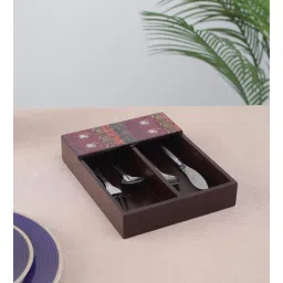 clasicraft Brown Elephant Print MDF Cutlery Holder-picture-36