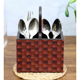 clasicraft Matt Brown MDF Cutlery Holder-picture-26