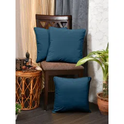 Clasiko Blue 3 Pcs Velvet Square Cushion Covers-picture-22