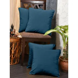 Clasiko Blue 4 Pcs Velvet Square Cushion Covers-picture-18