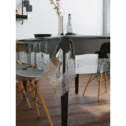 Clasiko Silver Transparent 8-Seater Anti Slip Table Covers image 2