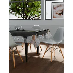 Clasiko Silver Transparent 8-Seater Anti Slip Table Covers image 3
