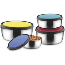 Classic Essentials 4 Pcs 1401 Stainless Steel Fridge Kivi Bowl (Pack of 5)-picture-11