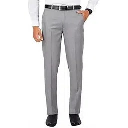 Classic Fit Formal Dress Pants, Light Grey, Straight Leg, Professional Wear, Business Casual Trousers with Side Pockets,Style-02-picture-19