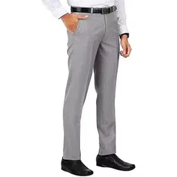 Classic Fit Formal Dress Pants, Light Grey, Straight Leg, Professional Wear, Business Casual Trousers with Side Pockets,Style-04-picture-47