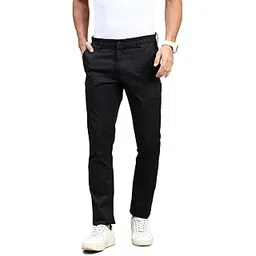 classic polo Mens Black Slim Fit Solid Trouser-picture-52