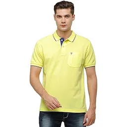 classic polo Mens Cotton Blended Solid Half Sleeve Regular Fit Polo Neck T-Shirt-picture-12