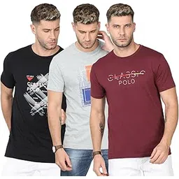 Mens Printed Slim Fit T Shirt-image-3