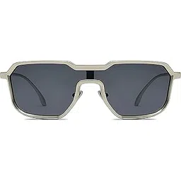Classic Silver Frame Oversized Sunglasses for Men & Women – UV400 Protection, Fashion Square Aviator Shades-picture-28