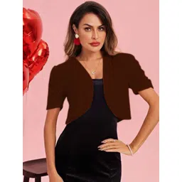 classy fashion Women Asymmetric Closure Open Front Jacket-picture-29