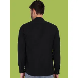 Classycollar Men Black Solid Cotton Straight Kurtas image 3