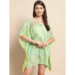 Claura Abstract Printed Swimwear Cover up Top-picture-18