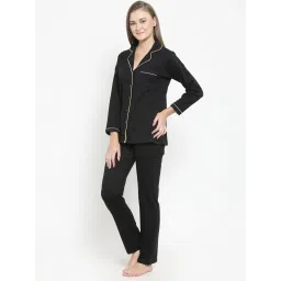 Claura Black Shirt With Pyjamas image 3