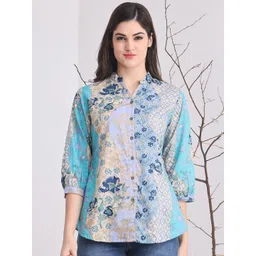 Claura Floral Print Cotton Top-picture-26
