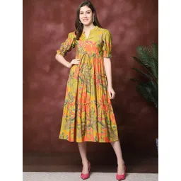 Claura Floral Print Maxi Midi Dress-picture-20