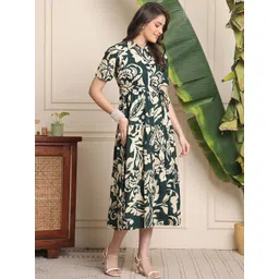 Claura Floral Print Maxi Midi Dress image 3
