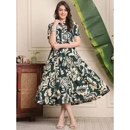 Claura Floral Print Maxi Midi Dress image 1