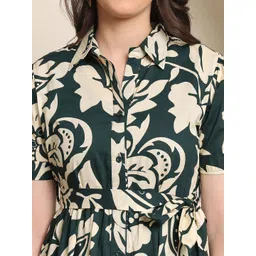 Claura Floral Print Maxi Midi Dress image 2