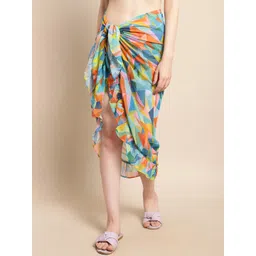 Claura Geometric Printed Swimwear Cover Up Sarong-picture-20