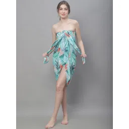 Claura Green Printed Beachwear Sarong image 1