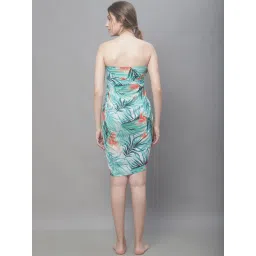 Claura Green Printed Beachwear Sarong image 2