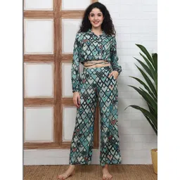 Claura Printed Opaque Swimwear Cover up Set-picture-23