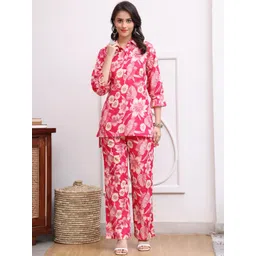 Claura Printed Pure Cotton Top With Trousers Co-Ords-picture-20