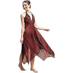 claura Tie & Dye Halter Neck Swimwear Cover Up Dress-picture-34