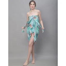 Claura Tropical Printed Swimwear Cover Up Sarong-picture-19