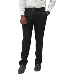 clavelite Men's Regular fit Formal Flat Front Trousers-picture-10