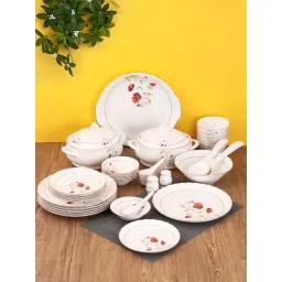 Clay Craft 'Fine' White Ceramic 40 Piece Dinner Set-picture-14