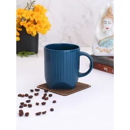 CLAY CRAFT Navy Blue Textured Ceramic Mug-picture-37