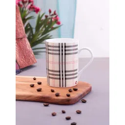 Clay Craft Off-White & Black Ceramic 8.9 cm Milk Mug (0.33 L) - Set of 2-picture-28