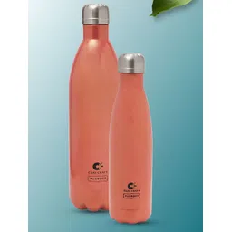 CLAY CRAFT Orange 2 Pieces Stainless Steel Solid Double Wall Vacuum Water Bottles-picture-29