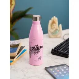 CLAY CRAFT Pink Stainless Steel Single Wall Water Bottle 1.1 L-picture-32
