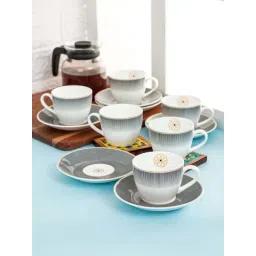 Clay Craft White & Black Ceramic Tea Set-picture-19
