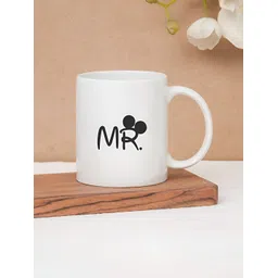 CLAY CRAFT White & Black Text or Slogans Printed Ceramic Glossy Mug 350 ml-picture-15